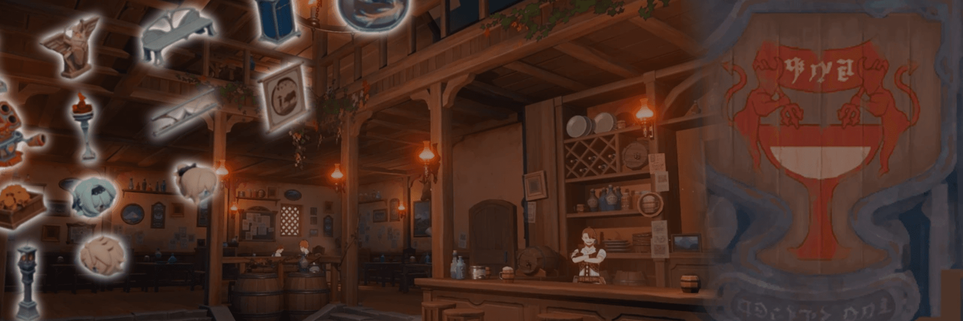 Version 6.5 leaks showcase a new tavern named Devil's Cut in Dornman Port, compared to Angel's Share in Mondstadt, alongside new Serenitea Pot furnishings tied to Asmoday, Nod Krai, and event rewards.